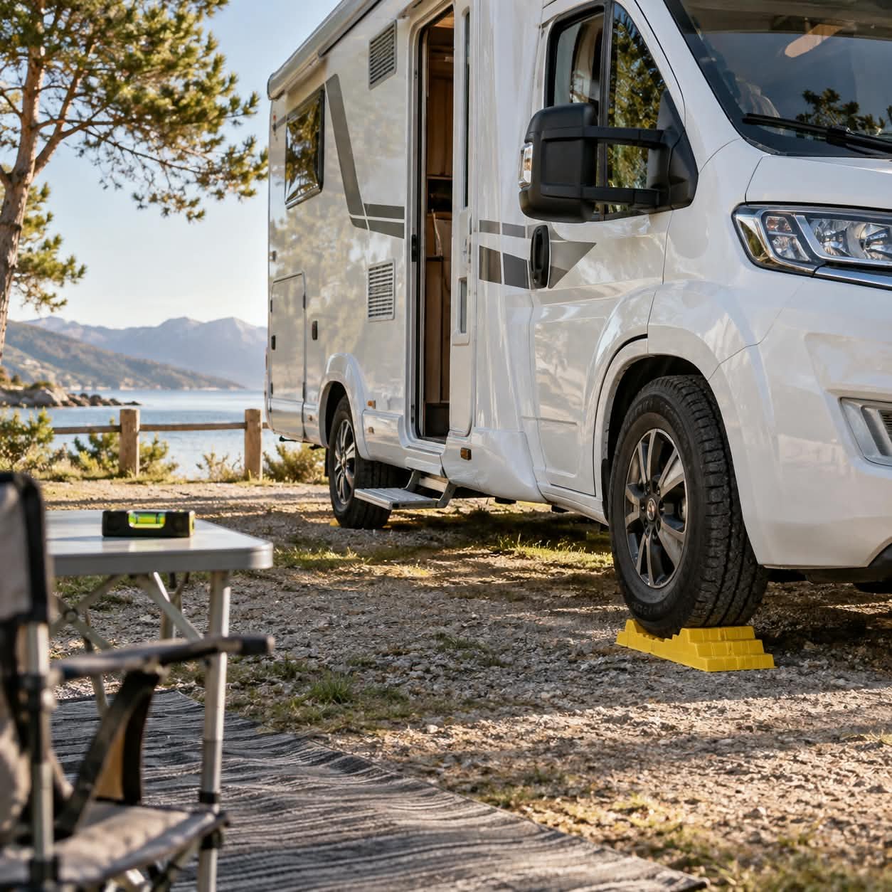 Nivelar una autocaravana o camper calzos, estabilización y estacionamiento seguro